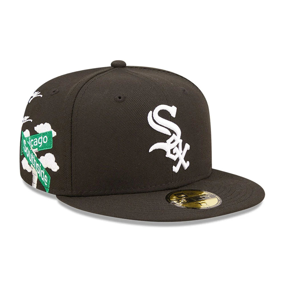 NEW ERA WHITE SOX CHICAGO MLB CLOUD BLACK 59FIFTY Fitted Cap