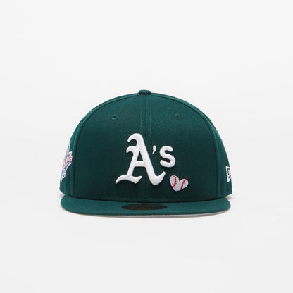 NEW ERA MLB 5950 TEAM HEART 10112 OAKLAND ATHLETICS FITTED HAT