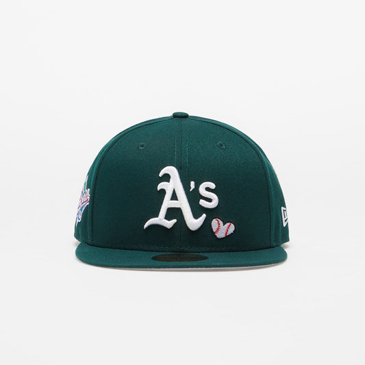 NEW ERA MLB 5950 TEAM HEART 10112 OAKLAND ATHLETICS FITTED HAT